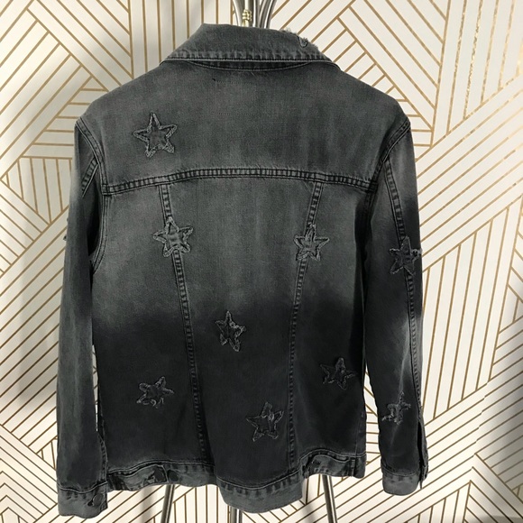 Rails Oversized Star Patch Faded Denim Jacket - Picture 5 of 5